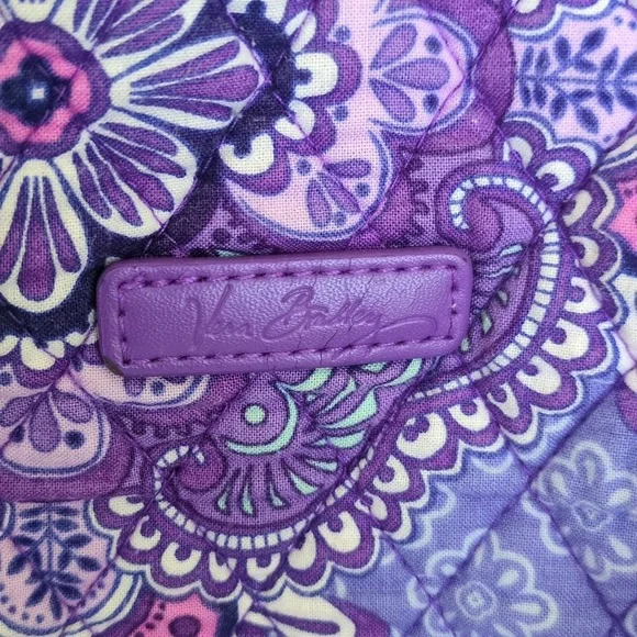 Vera Bradley Purple Floral Quilted Tote Bag - Picture 6 of 6